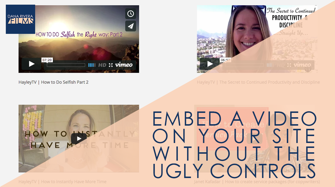 Embed a Video on Your Site without the Ugly Controls
